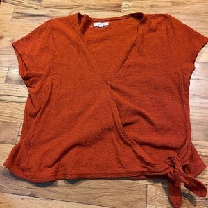 Madewell Texture and Thread wrap top size L